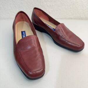 Easy Spirit Devitt Classic Loafer Congo/Red Leather Slip-On Comfort Shoe Size 10